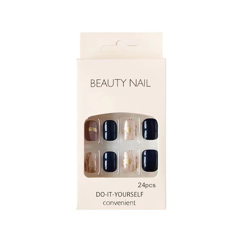 Domiya Nail Tip, 3D Nails, 24 Pieces, Short, Very Short,