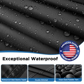 Mionovity Bass Boat Cover 16-18.5 ft, 800D Canvas Heavy Duty Waterproof Boat Cover 16 17 18 Foot（16' 17' 18.5' with Motor Cover, Fits V-Hull,Fishing,Runabout Bowrider Boat