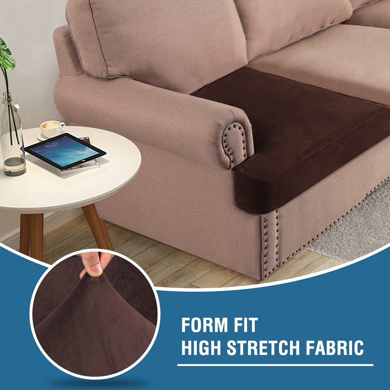 H.VERSAILTEX Stretch Velvet 2 Piece T Cushion Sofa Slipcovers -
