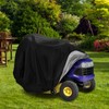 Hoypeyfiy Lawn Mower Cover Waterproof UV-proof Drawstring Protective Cover Lawnmower