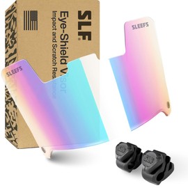 SLEEFS Football Helmet Visor [Bifrost Rainbow] - Tinted Professional Football Visor/Shield - Fits Youth & Adult Helmets - Includes Quick Visor Clips + Microfiber Travel Bag