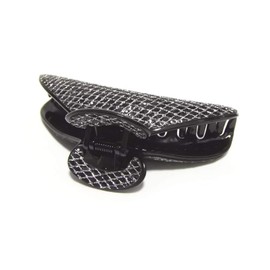 Meilliwish Long Noble Big Sparkling Women Ponytail Holder Hair Claw Clip(D116)(Silver)