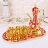 Vintage Coffee Pot Set Retro Metal Pot Tray Set Waterproof