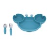 3pcs Toddler Divided Plate Set Silicone Baby Suction Plate Anti