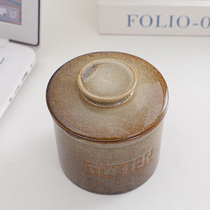 Weigeqi Butter Jar, French-Style Butter Dish with Lid, with Water