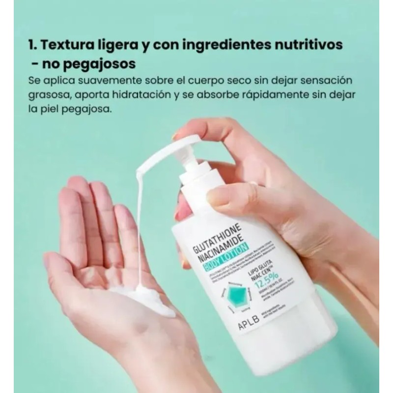 Aplb Crema Loción Corporal Glutation Niacinamida 300ml