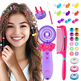 7JI Automatic Hair Braider, Automatic Hair Braider, Electric Hair Braider, For Kids, DIY, Girls, Maker, Salon Toy, Hairstyle, Present, Hair Styling, Funny, Gift, Birthday