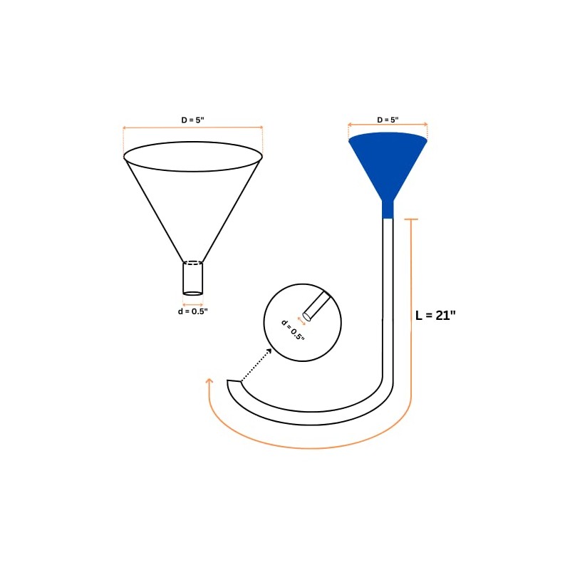 Wirthco 32832 Funnel King 1 Pint Funnel with 21" Flexible