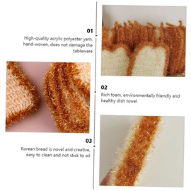 KOMBIUDA 6pcs Wash Scouring Towels Soft Cleaning Cloths for Kitchen Utensils Non-Scratch Dish Towels Hand-Woven for Dishes Plates and Pans