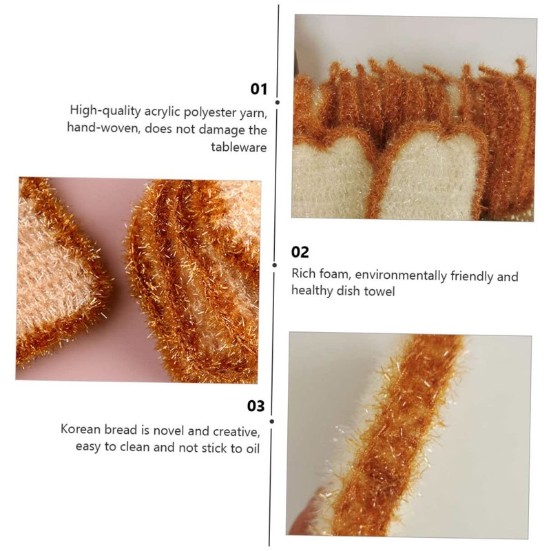 KOMBIUDA 6pcs Wash Scouring Towels Soft Cleaning Cloths for Kitchen