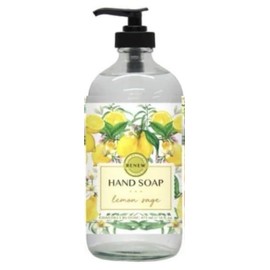 Home and Body Co Hand Soap Chantilly Bloom 16 FL/473ml Infused with Essential Oils, GLASS BOTTLE (Lemon Sage)