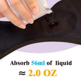 IRISMORII Absorbent Incontinence Underwear for Women Washable Leak Proof Seamless Urine Postpartum Protective Brief (Black M)