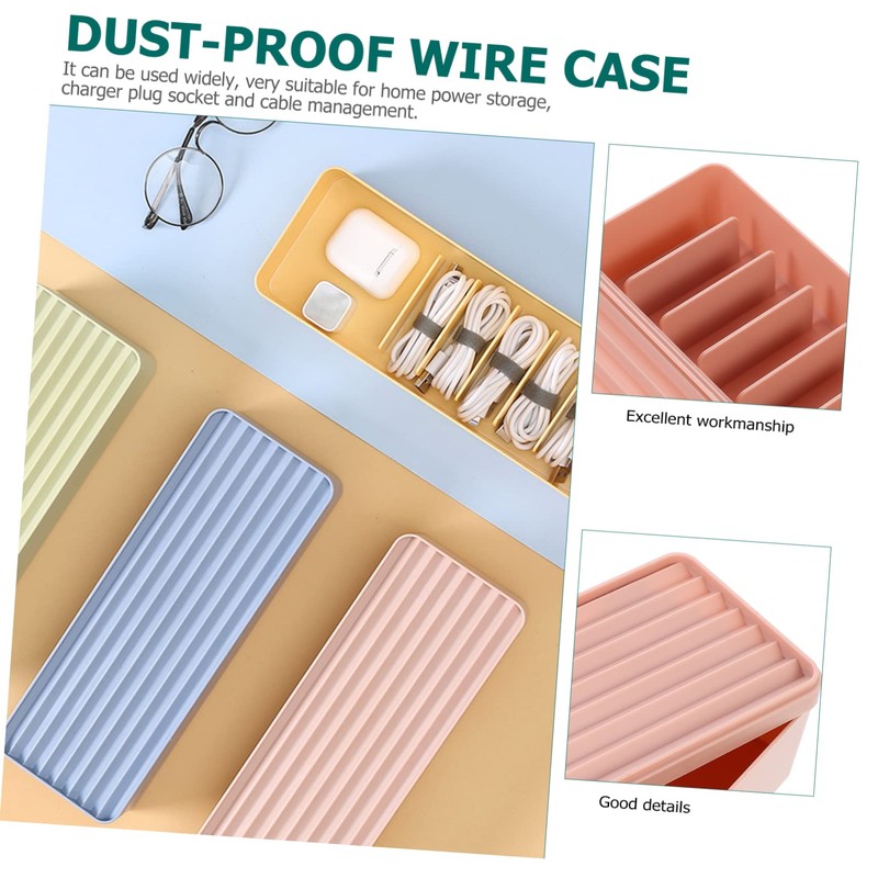 Operitacx 1Pc Desktop Cable Organizer Box Wire Storage Case with