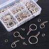 Swpeet 300Pcs Key Chain Rings Kit, 100Pcs Keychain Rings with