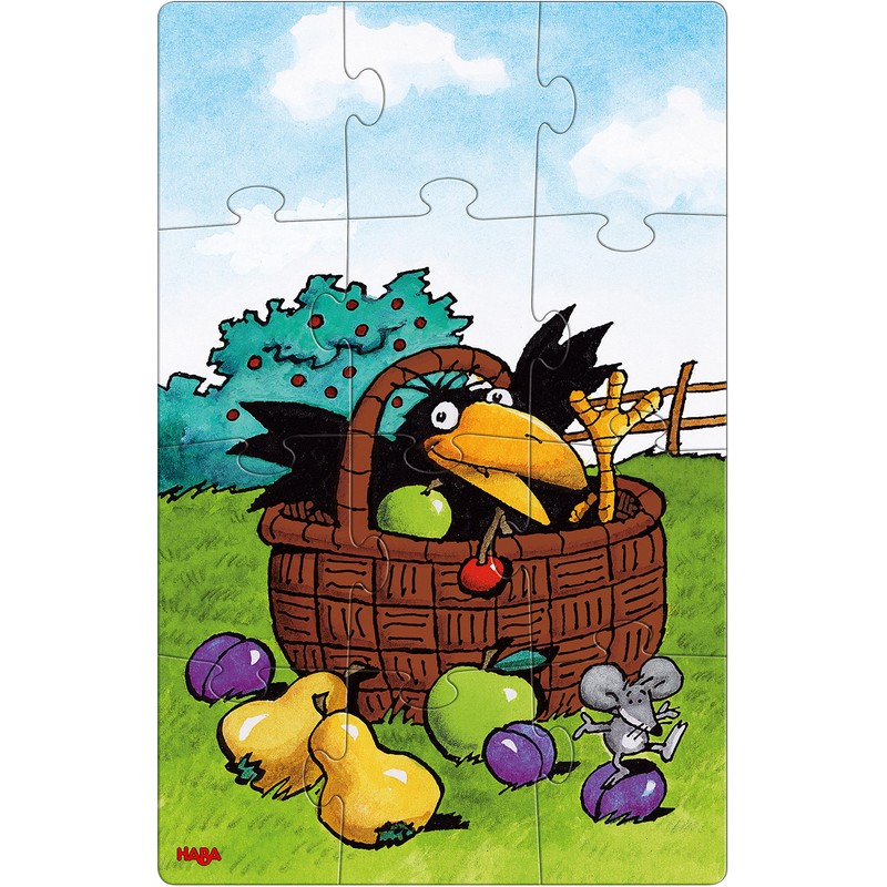 HABA - Puzzles The Fruit Raven Teo Children's Puzzles, Multicoloured