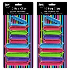 Bag Clips Pack of 20 Sealing Bags Fridge Freezer Handy Easy Storage Kitchen