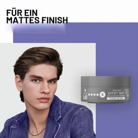 Schwarzkopf - Taffeta - Wax - Hair Wax for Men - Matte Effect 5 - Strong Attachment - Protects Hair from Drying Out - Long Lasting - 24 Hours Hold - Hairdressing Hair Style - 75 ml