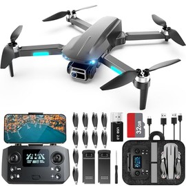HHD Drone with 4K Camera for Adults Beginner, Under 249g with 32G TF Card (Black)
