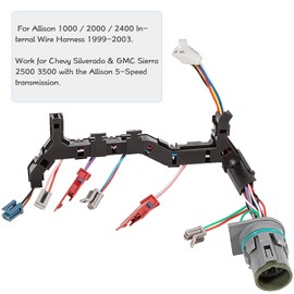 Transmission 6 Solenoid, 5 Speed Transmission Wiring Harness for Allison Fits for 1999-2003 GM Chevy Duramax Allison 1000/2000/2400, Replace# 29541371