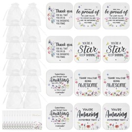 GADITIEK 36 Pieces Thank You Gifts, Employee Appreciation Coasters Gifts, Inspirational Gifts for Coworkers Bosses Teacher, Office Going Away Farewell Gifts (thank, 12)