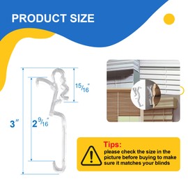 Clear Hidden Retainer Holder Valance Clips Replacement Parts for Hunter Douglas Country Woods and Faux Wood Blinds 10 Pcs