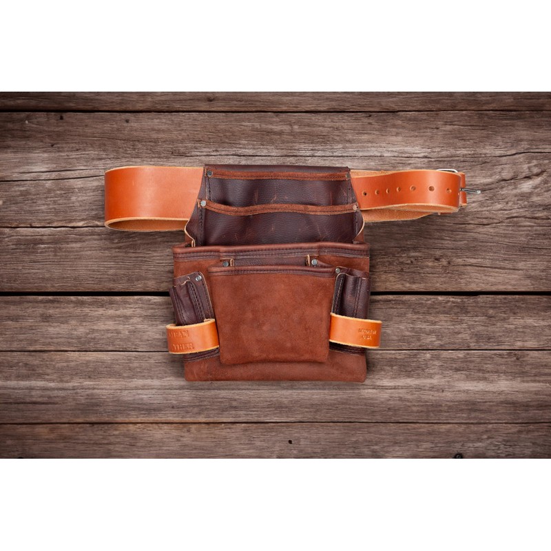 Heavy Duty Tool Pouch - All Leather - Reinforced Seams