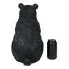 Rustic Garden Cute Black Bear Holding Solar Lantern Path Light