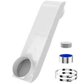 Periscope Dryer Vent Kit, Stainless Steel 4 Inch Telescoping Duct - Adjustable 9.5 to 14.5 Inch, Ultra Slim & Flat Low Profile Design for Tight Spaces Dryer Exhaust Vents