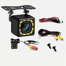 Car Backup Camera,170° Reverse Camera,12 LED Night Vision Waterproof Parking Reverse Cameras with Multiple Mount Brackets for Universal Cars,SUV,Trucks,RV