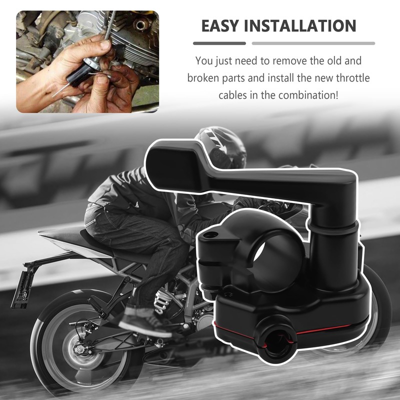 7/8'' 22mm Thumb Throttle Kit with Throttle Cable,Aluminum Motorcycle/Mini Bike