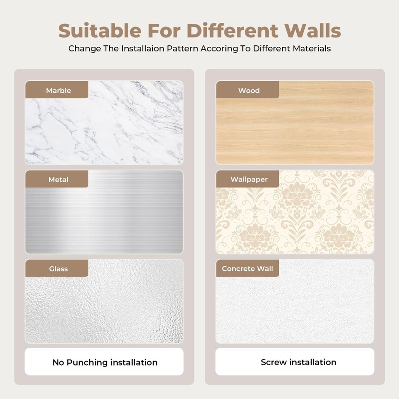 Mosike Door Stoppers, Sound Dampening Door Stop with Rubber Bumper,