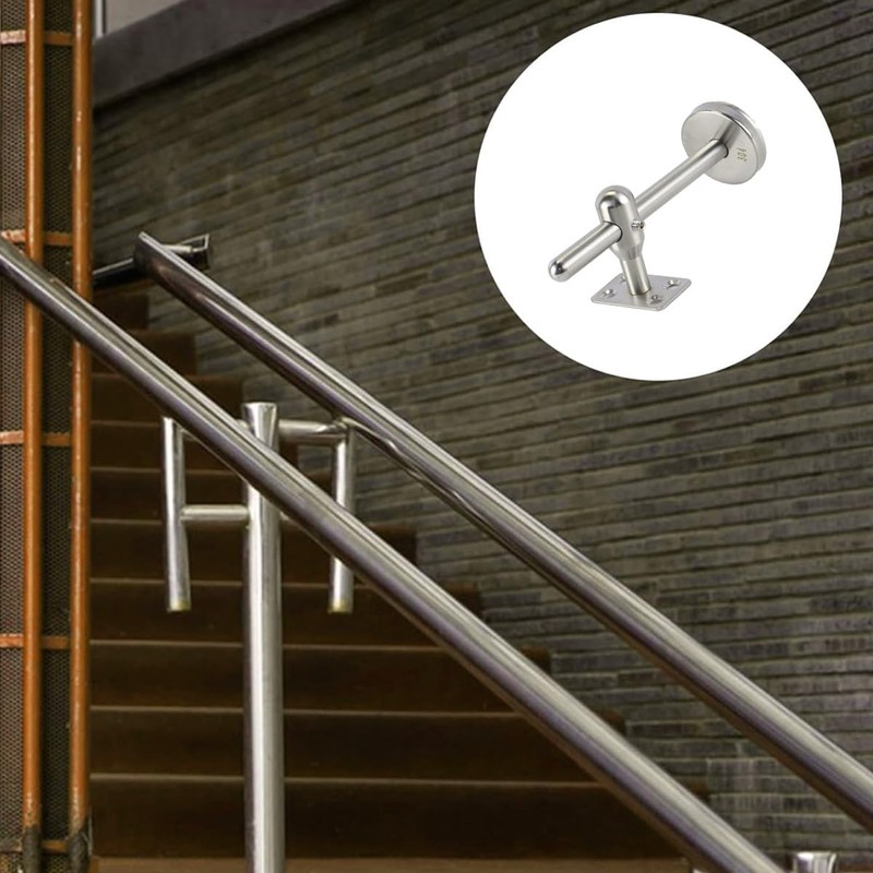 Nicear 2-Pack Adjustable Stainless Steel Handrail Brackets 304 SS Wall