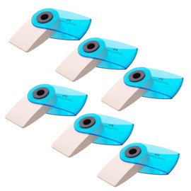 FABER-CASTELL 205050 – Eraser Sleeve Mini, Translucent, Assorted Colours (No Colour Selection Possible), Pack of 6