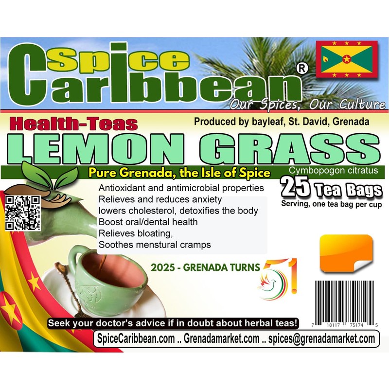 LEMON GRASS - 25 Tea Bags (ORGANIC loose Leaf Tea)