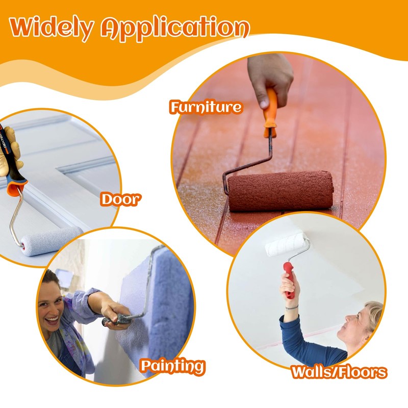 30 Pack 4 Inch Foam Paint Roller Covers, High Density