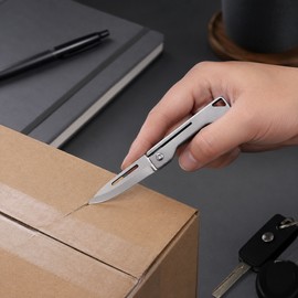 Folding Utility Knife for Camping & DIY – Compact Stainless Steel Pocket Tool for Outdoor and Daily Cutting Tasks