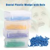 400pcs Disposable Dental Plastic Wedge with Hole All 4 Sizes