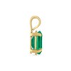 14k Yellow Gold Oval Emerald Pendant with 18" Chain