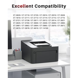 Halloya 102 104 Ink Compatible with Epson 102 Ink or 104 Ink for Epson EcoTank ET-2700 ET-2710 ET-2720 ET-2750 ET-3750 ET-2850 ET-4700 ET-2820 ET-2726 ET-4750 ET-15000 (Black Cyan Magenta Yellow)