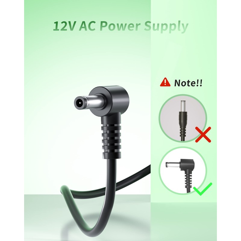 12V AD-A12150LW for Casio Privia Power Cord Compatible with Casio