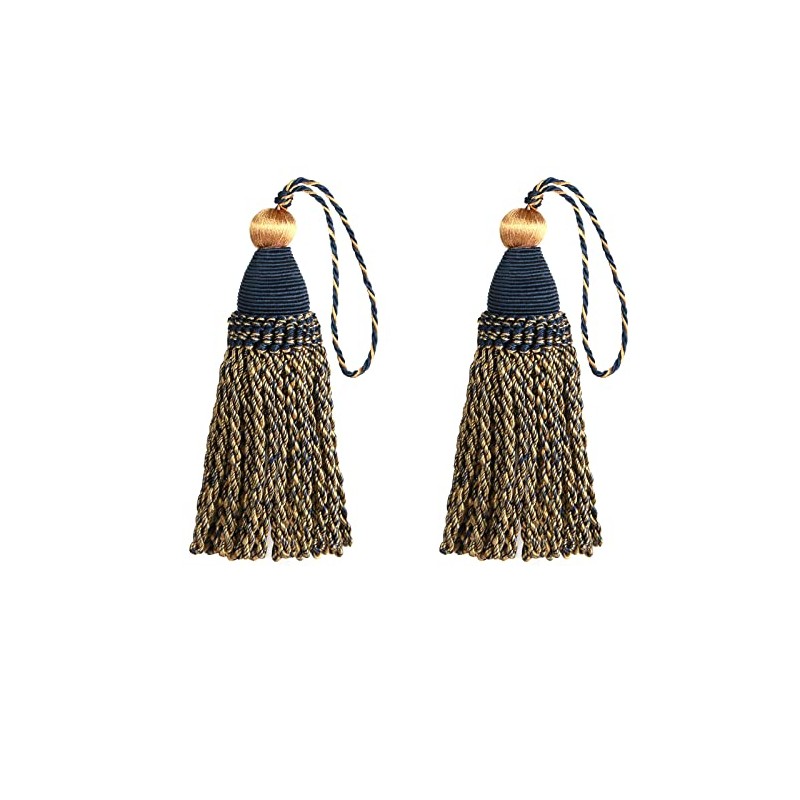HedongHexi 2 Pack Braided Tassel 24cm/9 Inch With Loops, Handmade