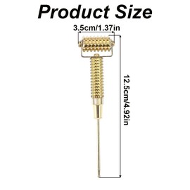 2 Pcs Facial Massage Roller, Acupuncture Detector Facial Ear Acupoints Spring Needle Massage Roller for Daily Facial Care (Gold+Silver)