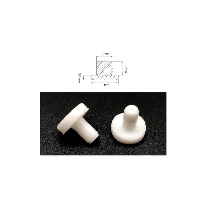 UUYYEO 200 Pcs 3 mm Plastic Screw Hole Plugs White
