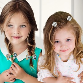 Pack of 20 Baby Hair Scrunchies, Hair Bobbles for Children, Girls, 3.5 cm / 1.37 inches, Elastic, Bow Headband, Ponytail Holder, Hair Accessories for Girls, Children, Toddlers, Baby