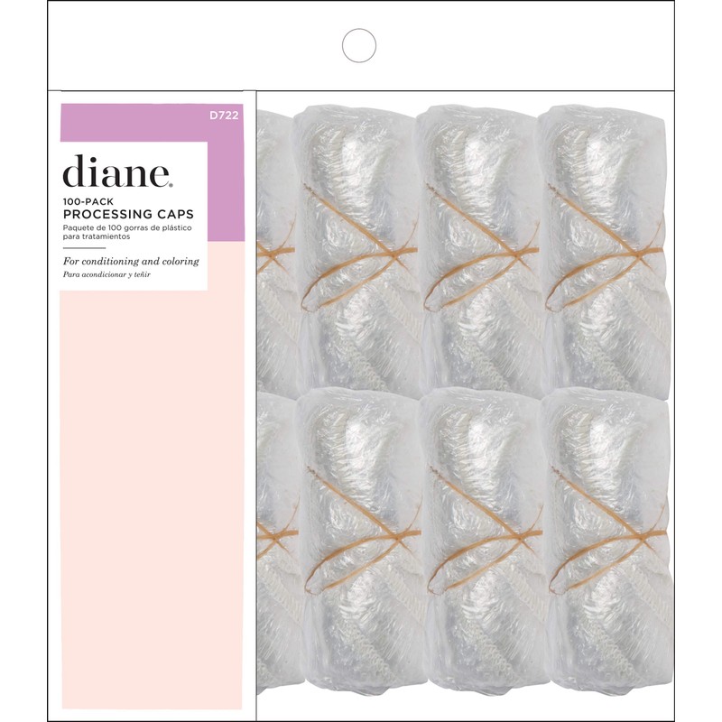 Diane Disposable Clear Processing Hair Caps, For Salons, DIY, Conditioning,