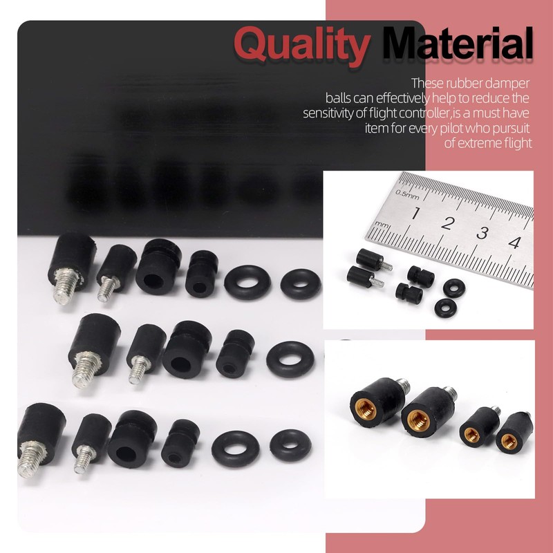 Hilitchi 36Pcs M3 Anti-Vibration Standoff Fixed Screws Flight Controller Shock