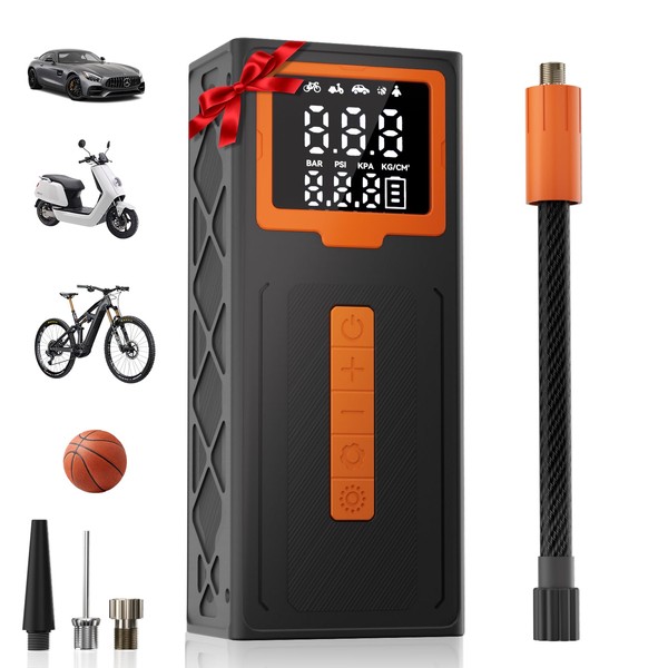 Flla Cordless Tire Inflator,150Psi Air Pump, Extreme Temperature Resistance Battery