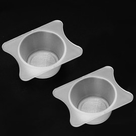 2PCS Airbrush Filter Cup, These PP Strainer Filters Accessories Great for Paint, Crafts, Size 1.30" x 0.98", Hole Diameter 0.83" (White)