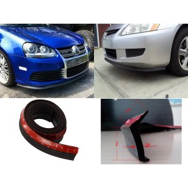 BTR Front Bumper Lip Spoiler Skirt Rubber Protector 2.5M fit INFINITI MITSUBISHI