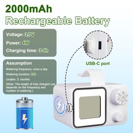 Brarvagur Automatic Plant Waterer Indoor - Self Watering System for 20 Potted Plants, Adjustable Daily & Hourly Modes, Smart Water & Power Shortage Alerts, Plant Water Devices with HD Display for Home